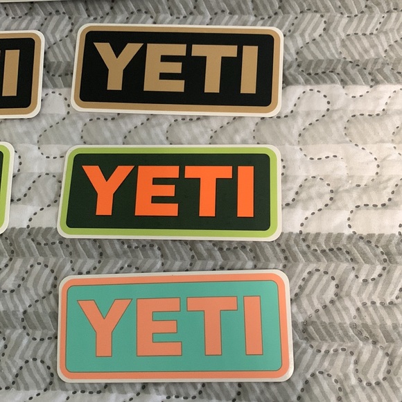 LOT Yeti Logo Stickers Multi Color NWOT - Set of 11 - Picture 4 of 5